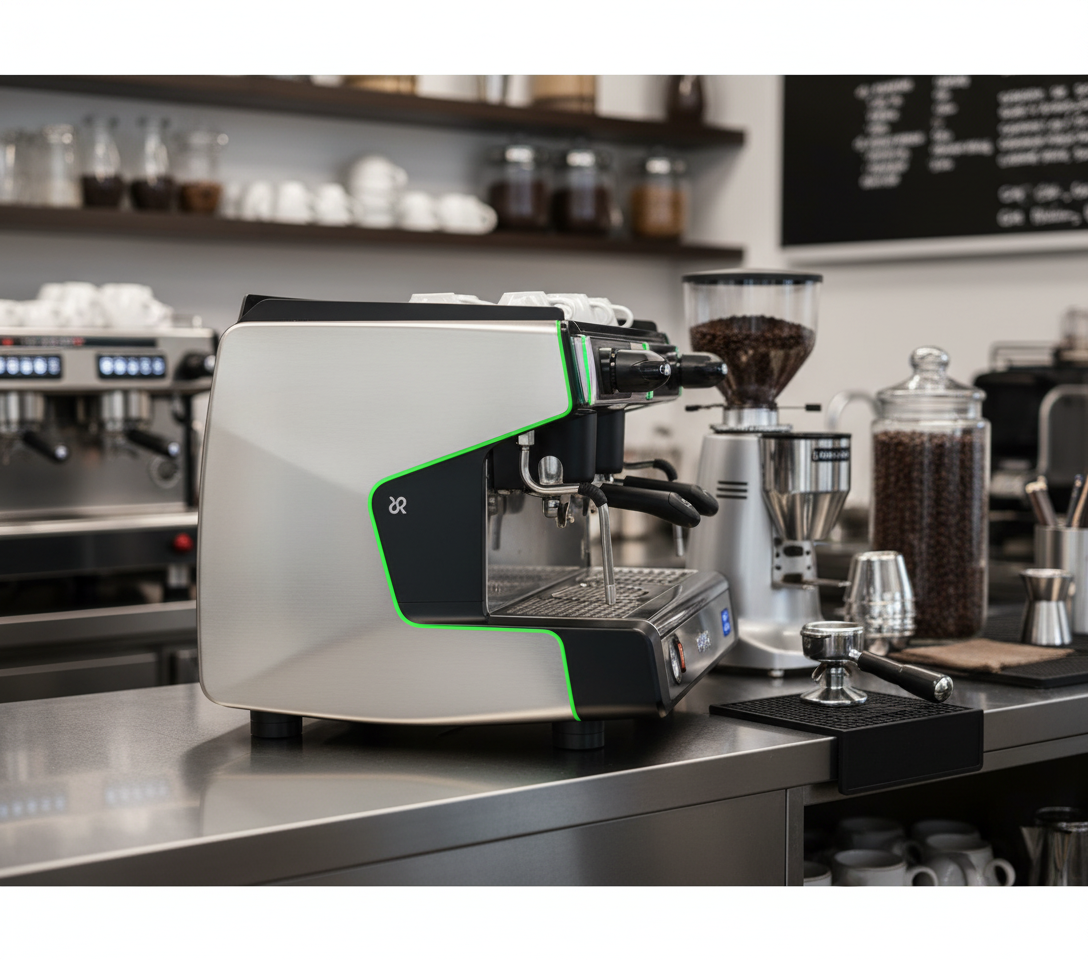 Rancilio Classe 20 SB side view in barista workspace