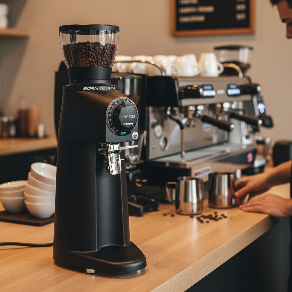 Compak PK100 in specialty coffee shop