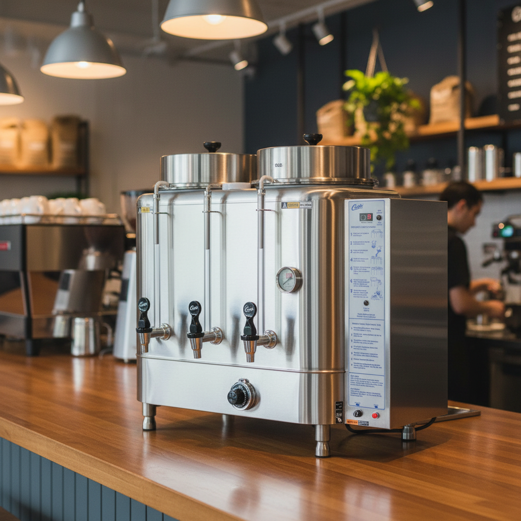 Coffee Urn in Café Setting