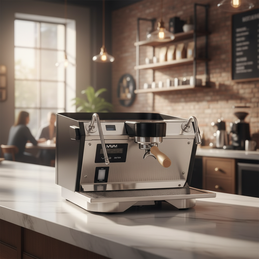Mavam espresso machine in modern café environment