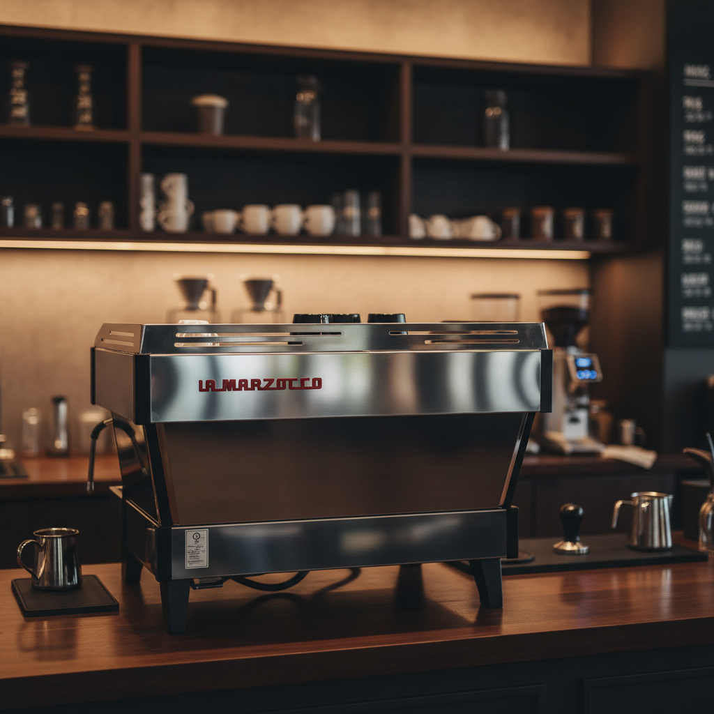 La Marzocco Linea PB Back View - Coffee Shop Setting