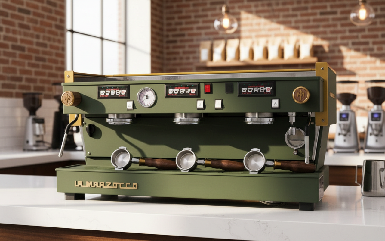 La Marzocco - Linea Classic AV 3 Group - Custom Green and Gold - 2015