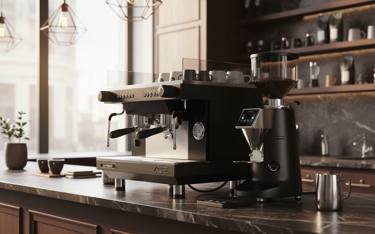 SanRemo Zoe - 2 Group Compact 110V Combo Package Commercial Espresso Machine