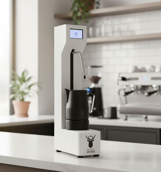 Perfect Moose Greg in minimalist café