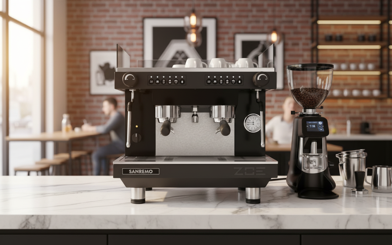 SanRemo Zoe - 2 Group Compact 110V Combo Package Commercial Espresso Machine