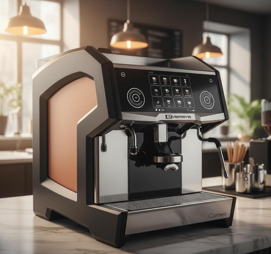 Eversys Cameo C'2 in upscale café - front angle