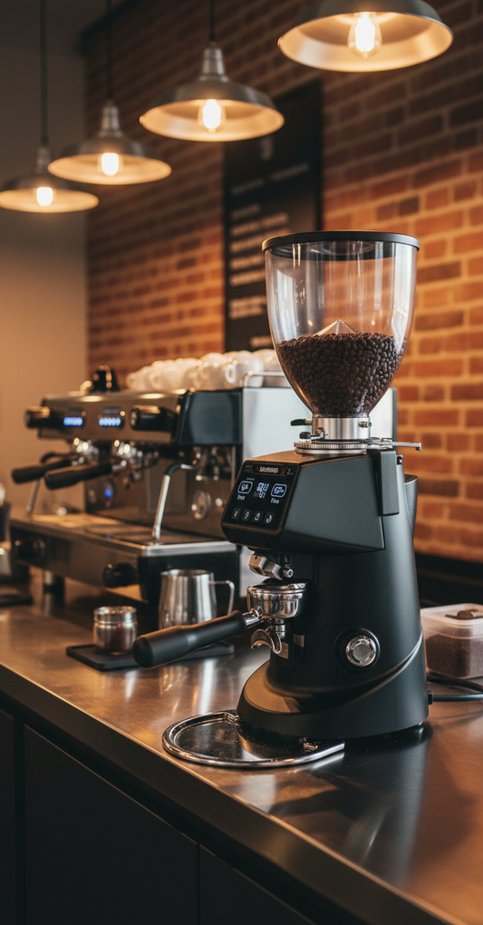Sanremo grinder in industrial coffee bar