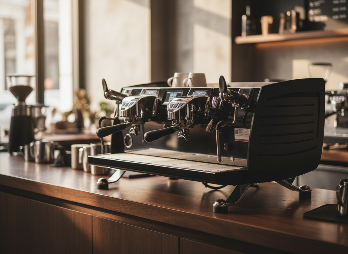 Black Eagle espresso machine in modern coffee shop