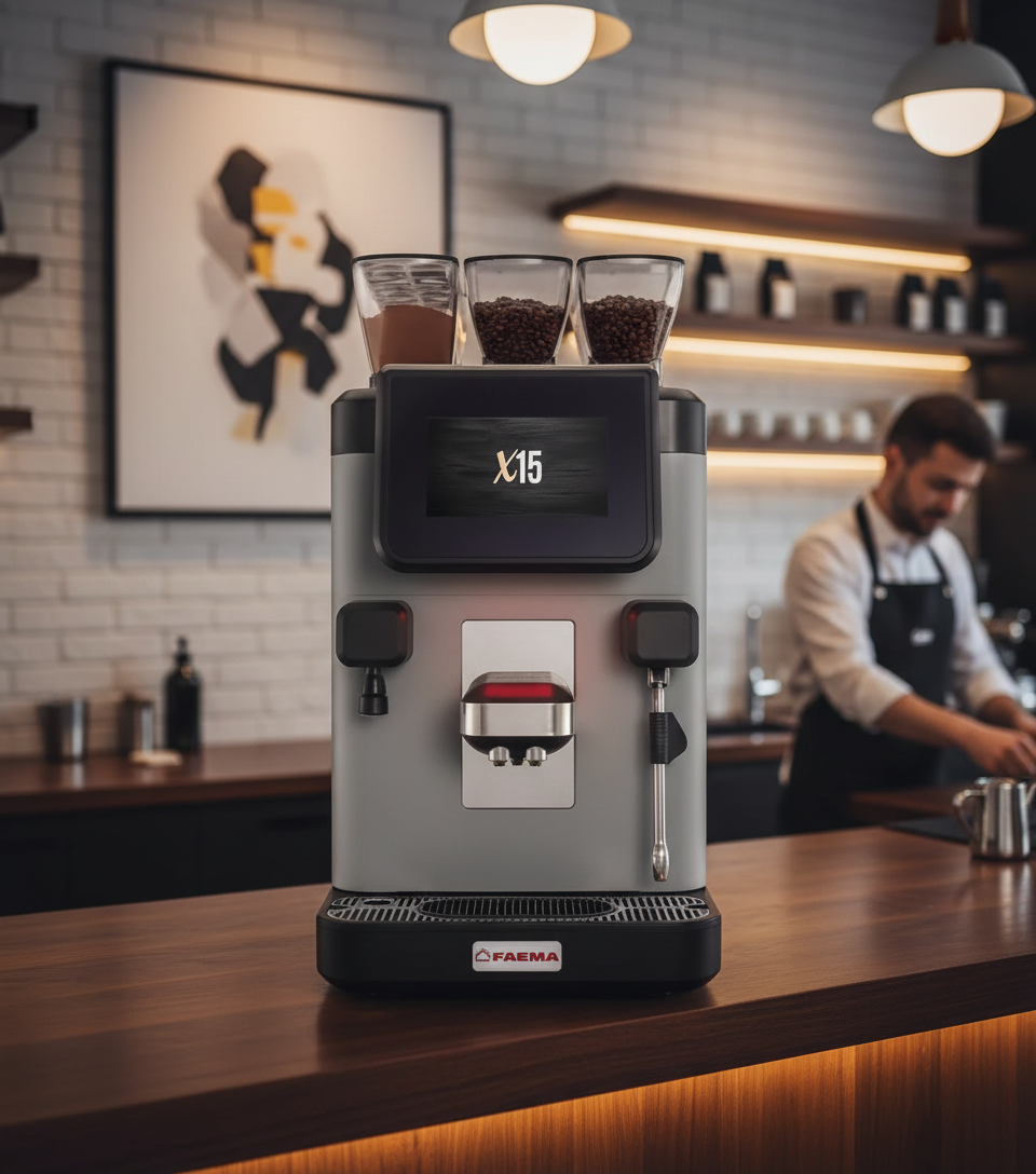 Faema X15 CS10 in Premium Café Setting