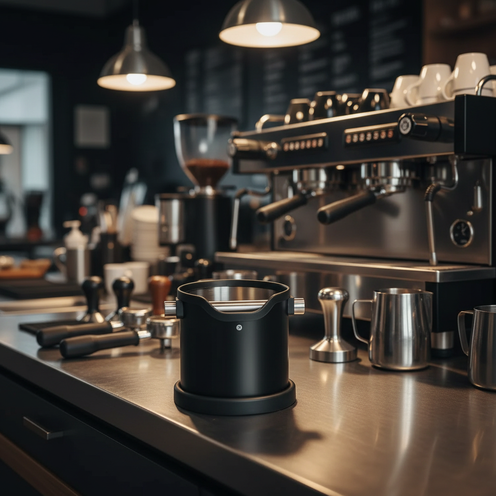 CMD Counter Knock Box in Commercial Barista Workstation