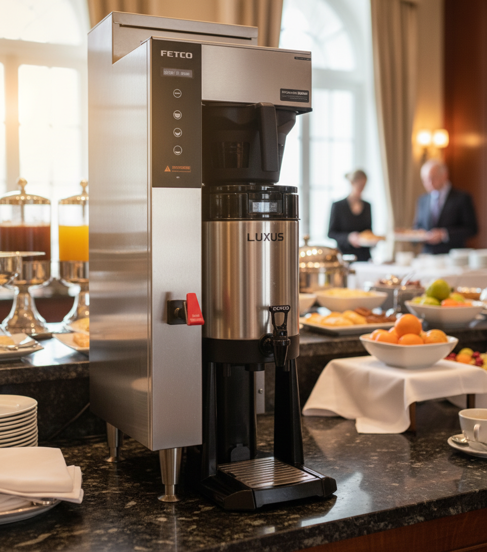 Fetco CBS-1251 Plus in hotel breakfast area