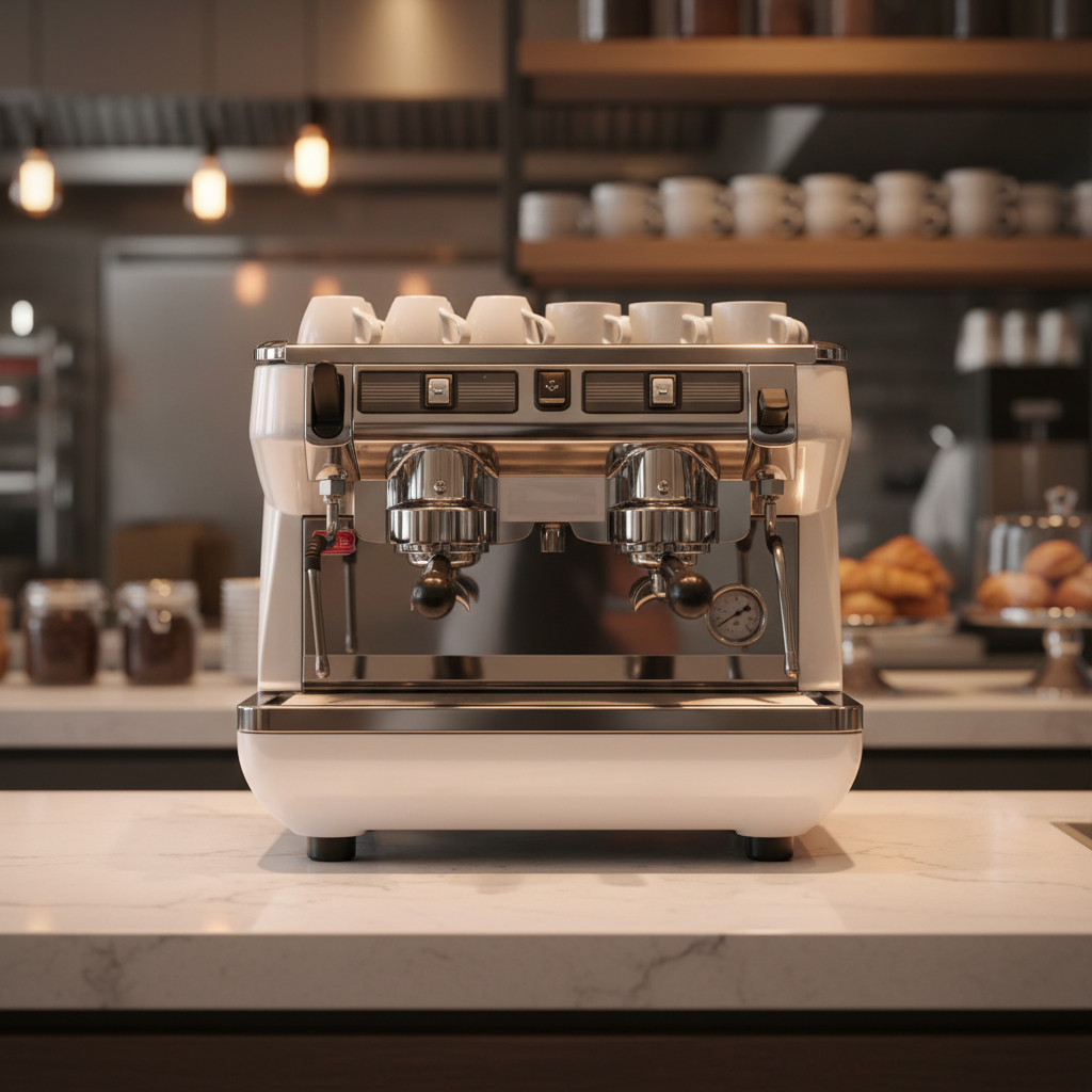 Espresso machine in restaurant setting