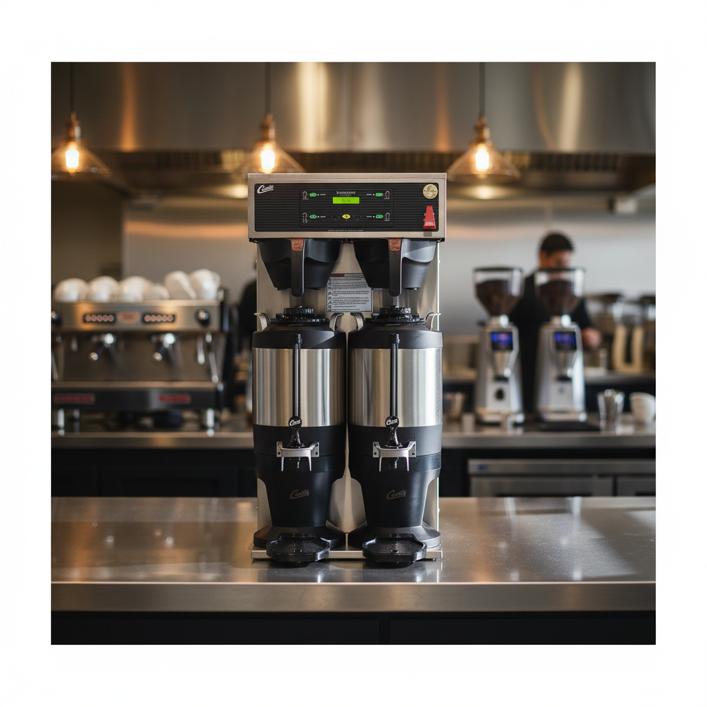 Coffee Brewer in Professional Café Setting