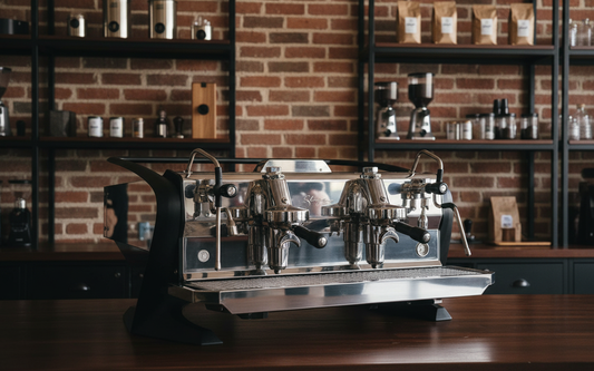 Slayer espresso machine in specialty roastery