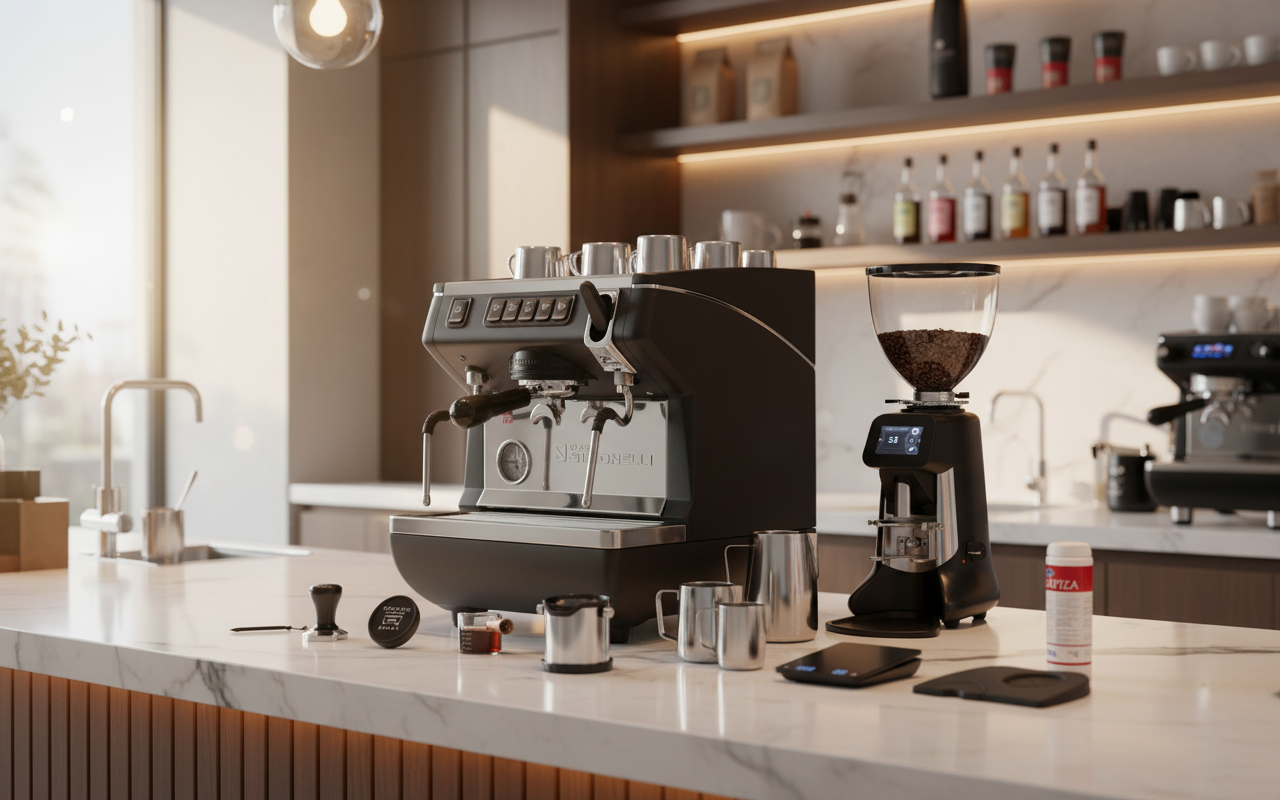 Nuova Simonelli Appia Life in modern cafe setting