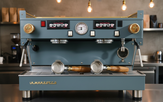 La Marzocco - Linea Classic AV 2 Group Commercial Espresso Machine- Custom Grey with Wood