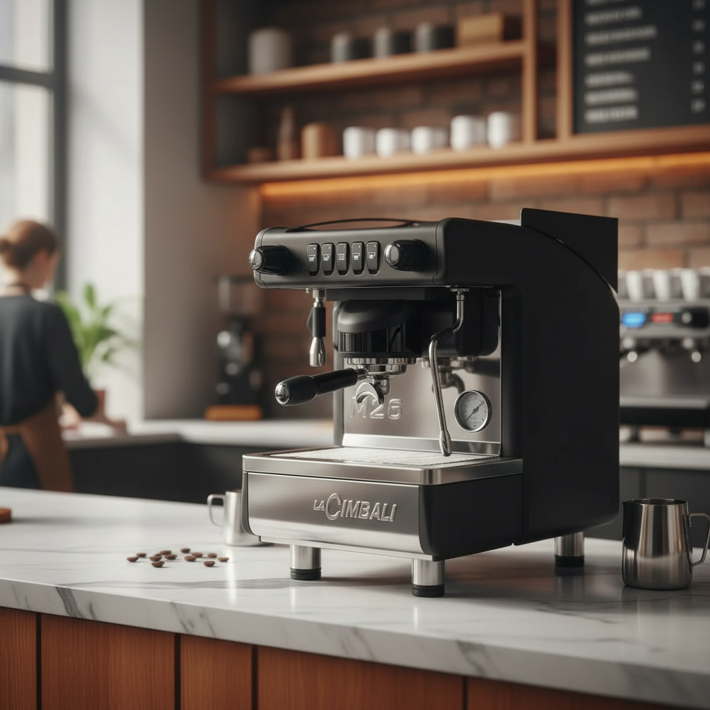 La Cimbali M26 BE in professional coffee shop setting