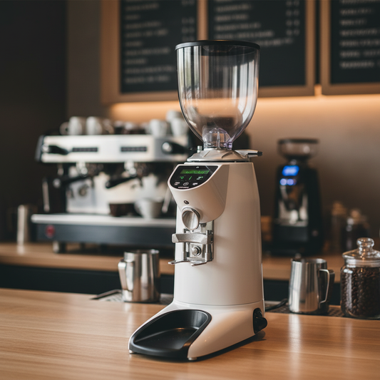 Compak E6 in Coffee Shop Setting