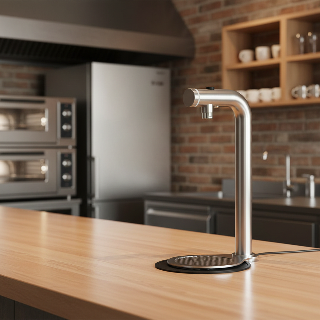 Marco dispenser with drip tray in restaurant