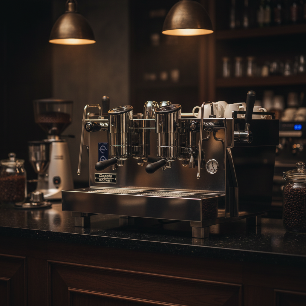 Dark luxury coffee bar