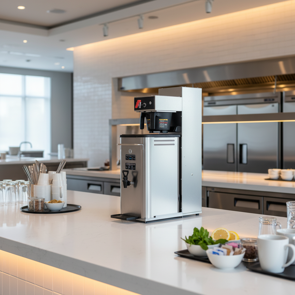 Fetco Tea Brewer in Banquet Hall Setting