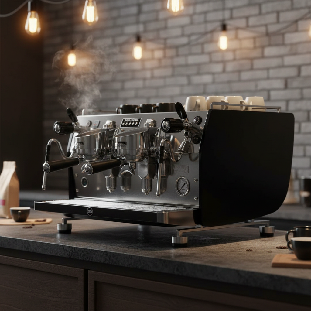 Modern industrial-chic café