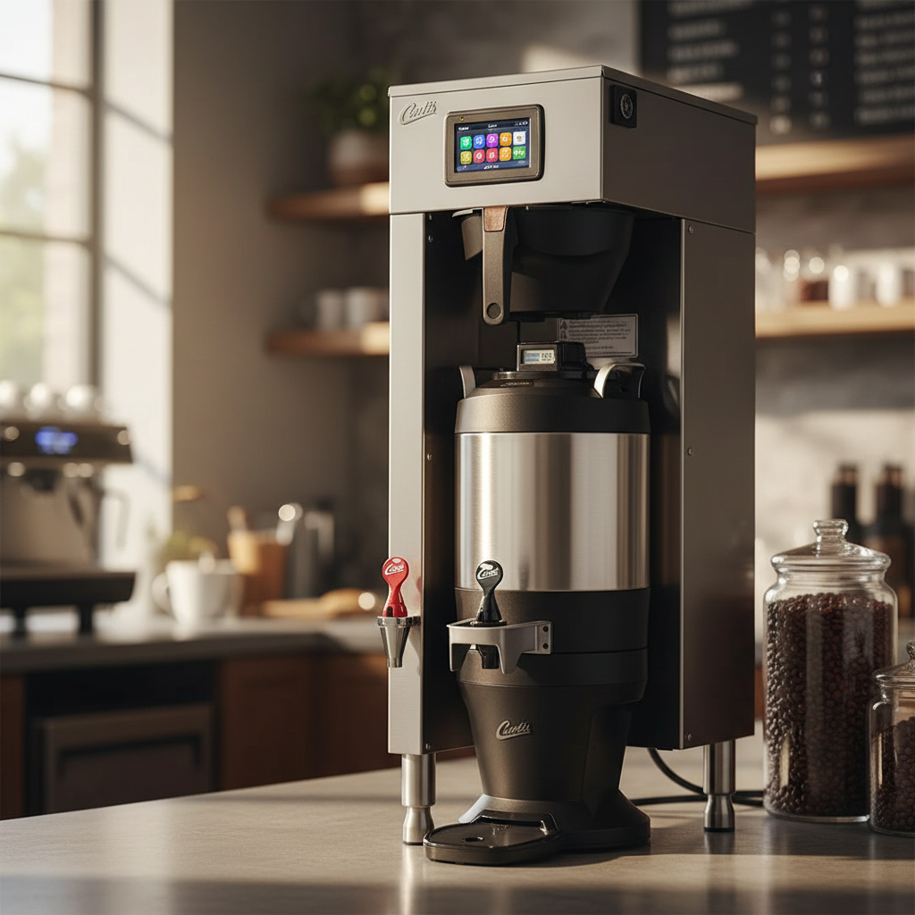 Wilbur Curtis G4 Coffee Brewer in professional café setting