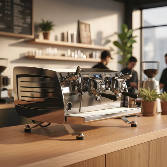 Black Eagle side view in upscale café