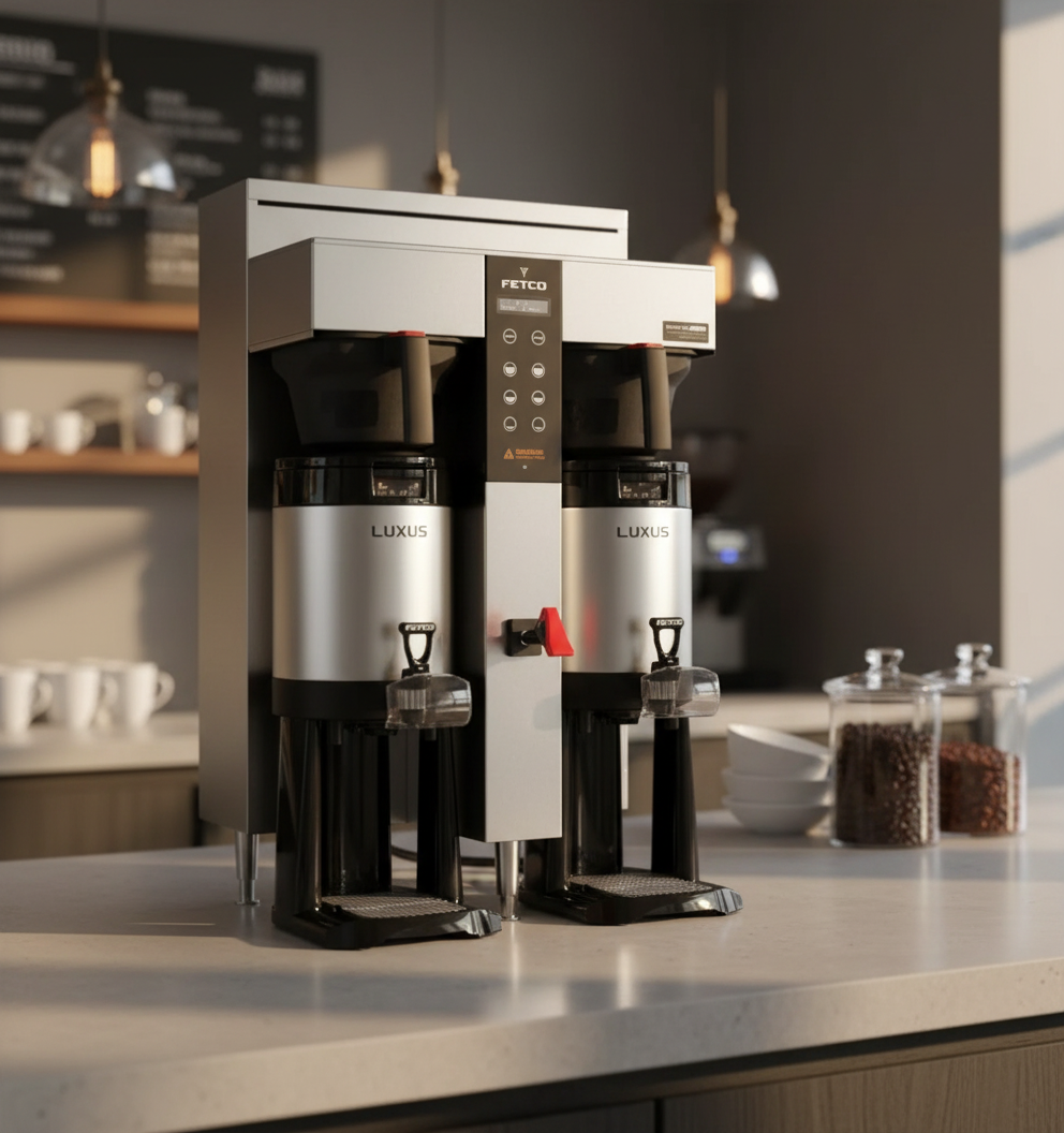 Fetco Coffee Brewer with Enhanced Background