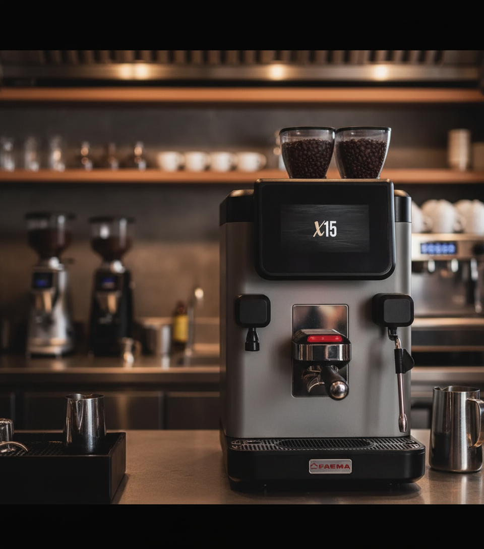 Faema X15 CP10 in upscale café setting