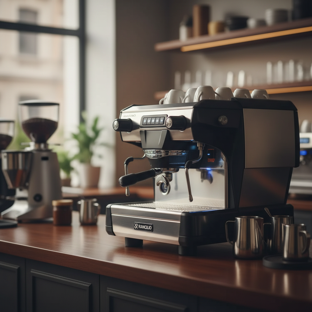 Rancilio Classe 5 in professional café setting