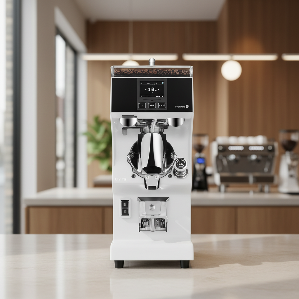 White grinder in upscale café