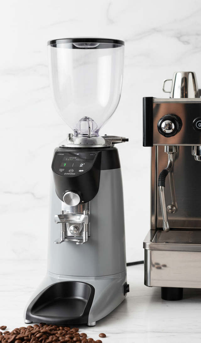 Compak E8 on Marble Counter