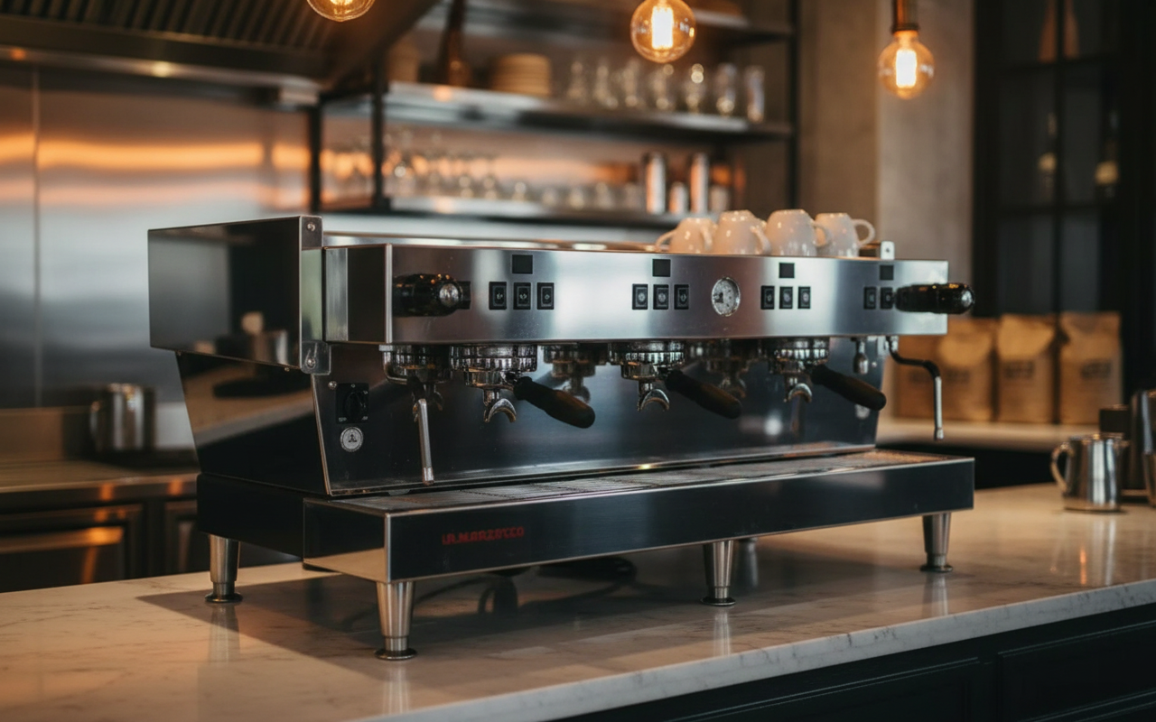 La Marzocco Linea Classic - Side View in Upscale Environment