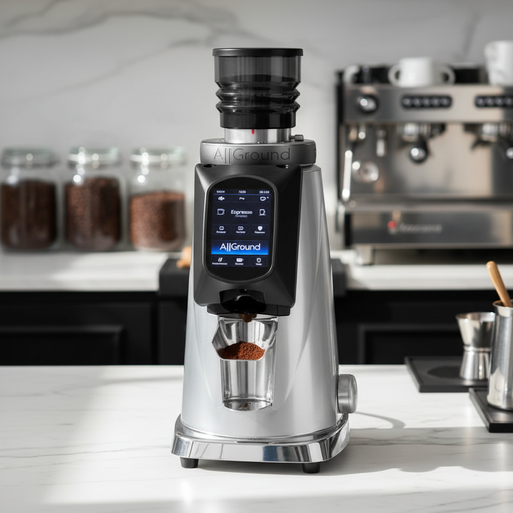 Fiorenzato AllGround ProBrew close-up with touchscreen