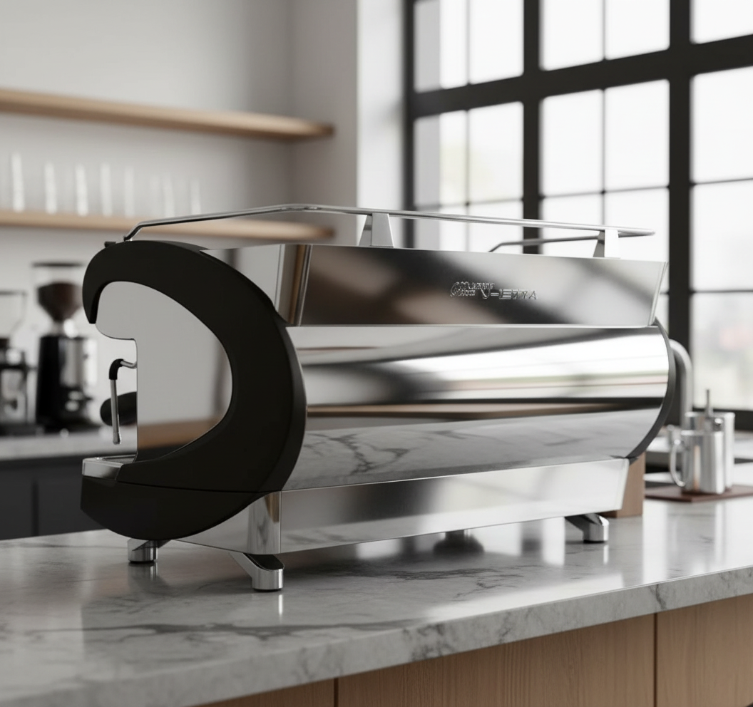 Espresso machine in contemporary coffee bar