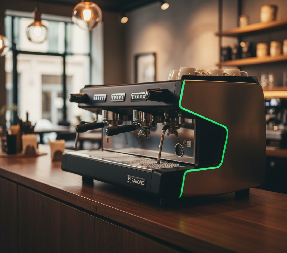 Right side view in upscale coffee shop