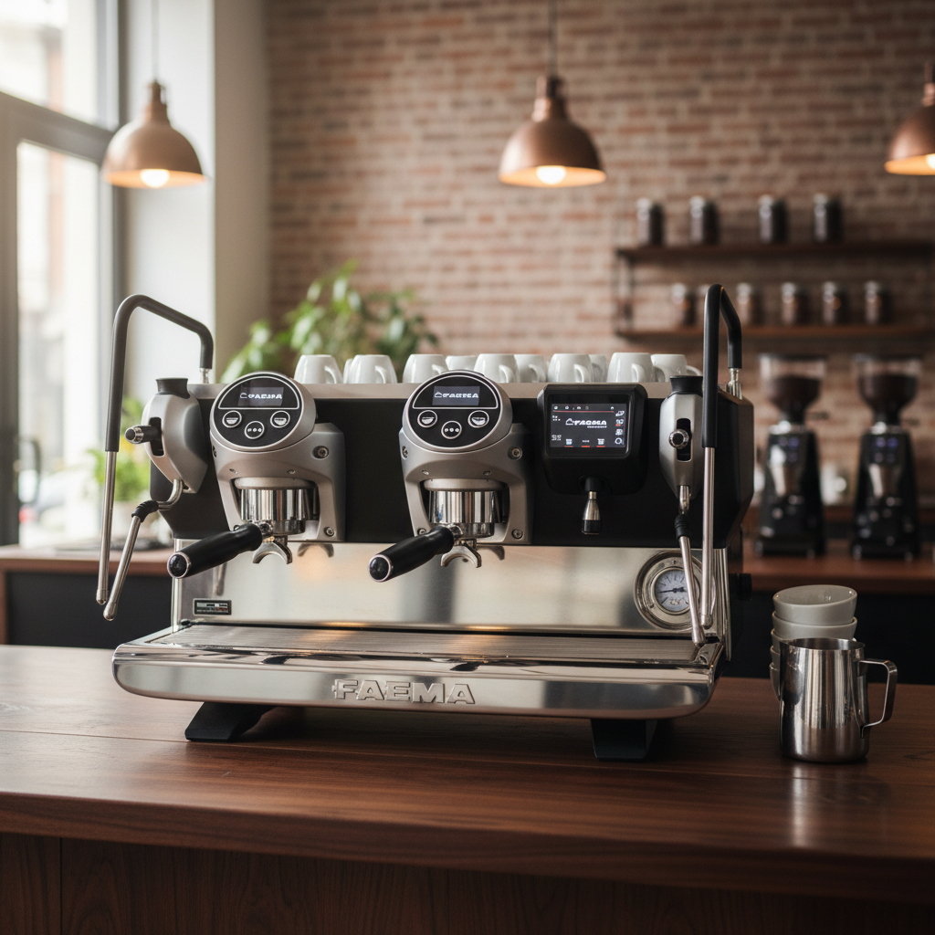 Faema E71E in modern café setting