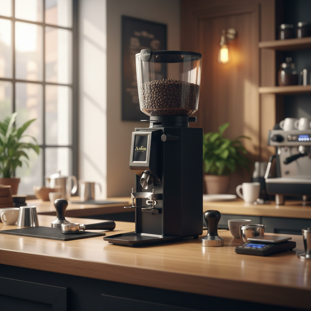 Close-up detail in elegant coffee bar