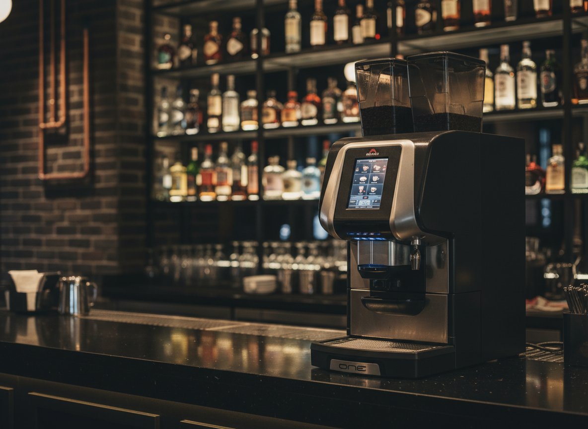 Rancilio Egro One Top Milk XP in upscale restaurant bar