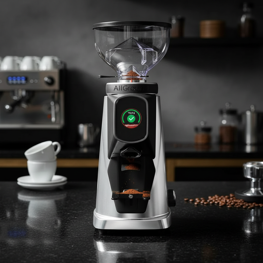 Fiorenzato grinder in luxury home coffee station