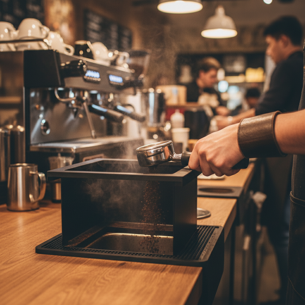 CMD Knock Box in use at cafe