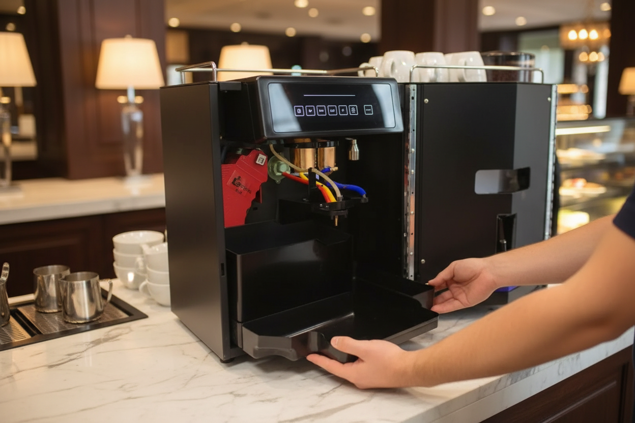 Azkoyen Vitro X5 in restaurant lobby