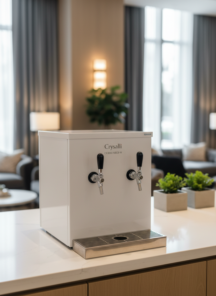 Crysalli Dispenser in Hotel Lobby Café