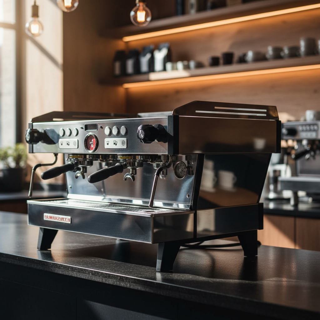 La Marzocco Linea PB - Side Front View in Café