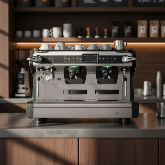 Rancilio espresso machine in professional café environment