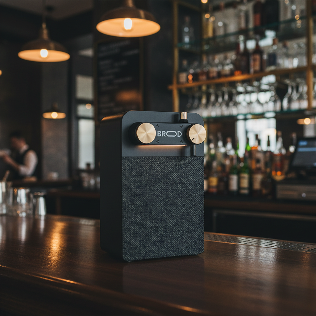 Brood DRNX on restaurant bar counter