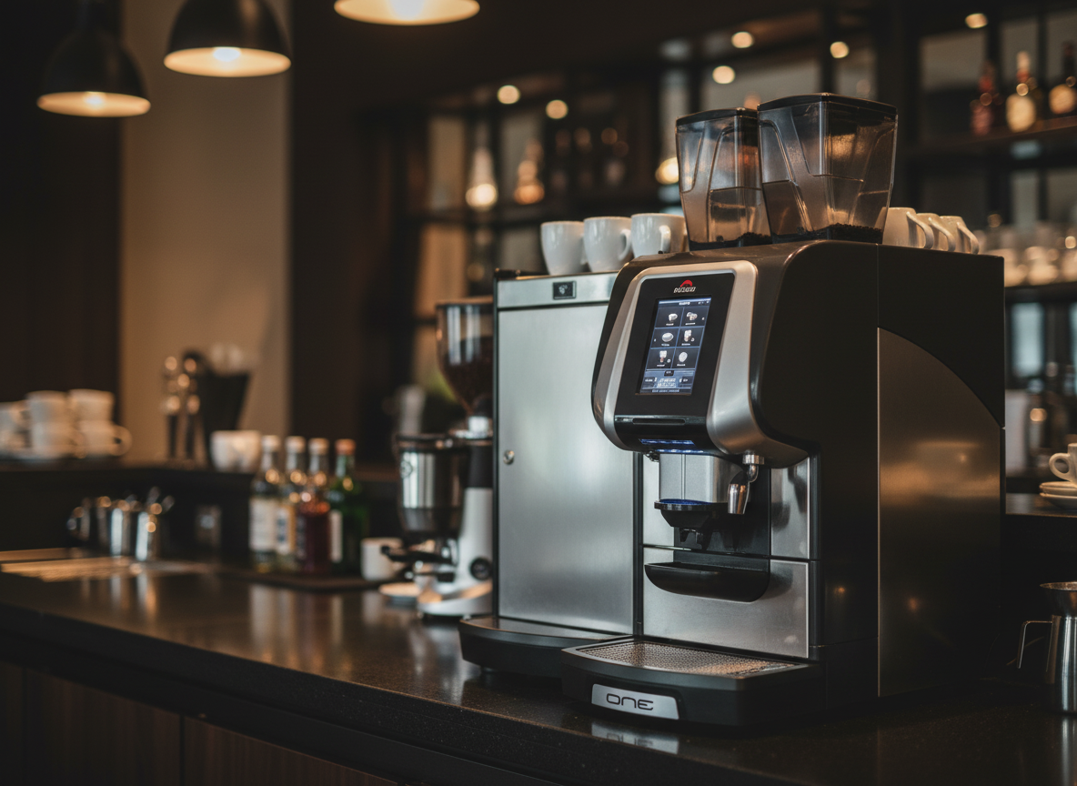 Rancilio Egro One Top Milk XP in premium café setting