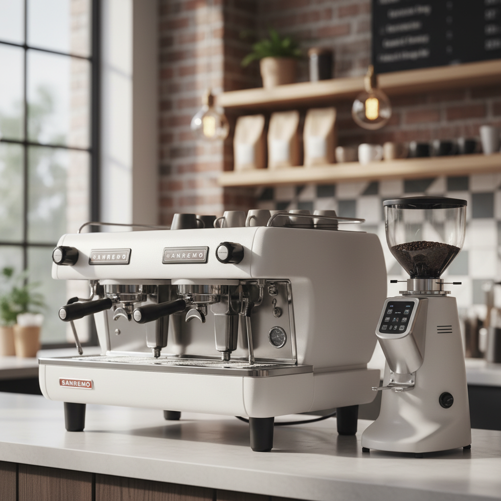 Sanremo F18 espresso machine in modern coffee shop