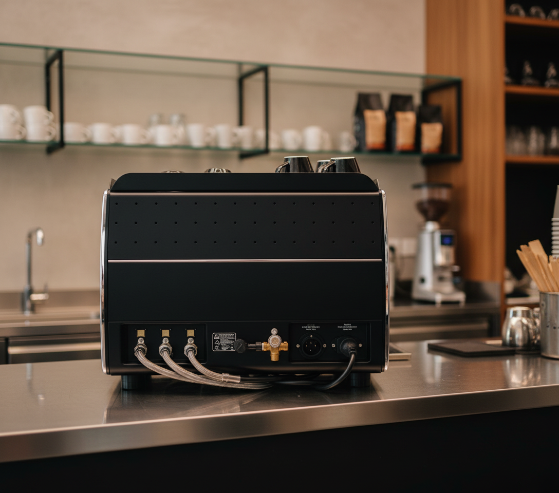 Rancilio Classe 20 back view in professional setting